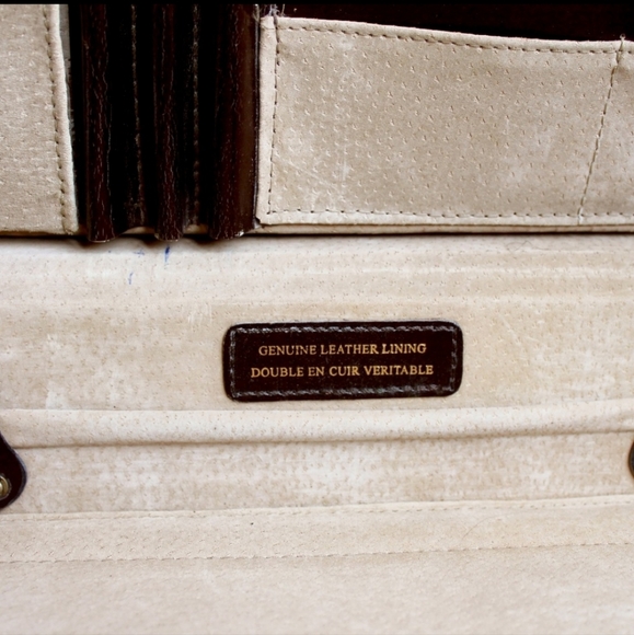 VINTAGE Genuine Leather Suitcase Buxton Brown | Excellent Condition Retro Unisex - Picture 9 of 15